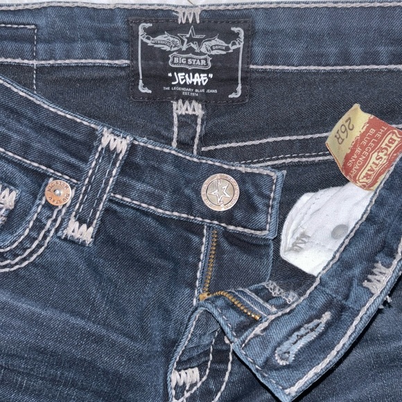 Big Star⭐️Jenae Ankle Skinny Black Label Stretch Dark Wash Jean 26R - Picture 12 of 16